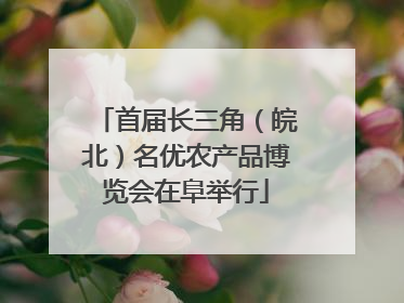 首届长三角（皖北）名优农产品博览会在阜举行