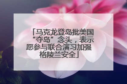 马克龙登岛批美国“夺岛”念头，表示愿参与联合演习加强格陵兰安全