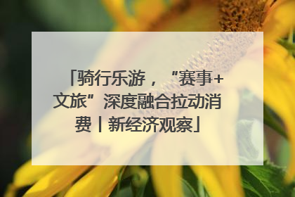 骑行乐游，“赛事+文旅”深度融合拉动消费丨新经济观察