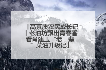 高素质农民成长记丨老油坊飘出青春香 看肖建玉“老一辈”菜油升级记