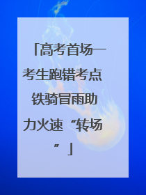 高考首场一考生跑错考点 铁骑冒雨助力火速“转场”