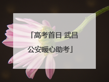 高考首日 武昌公安暖心助考