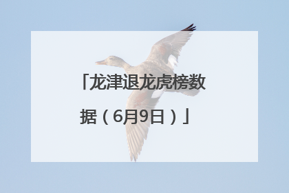 龙津退龙虎榜数据（6月9日）