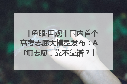 鱼眼·围观丨国内首个高考志愿大模型发布：AI填志愿，靠不靠谱？