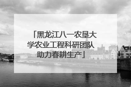 黑龙江八一农垦大学农业工程科研团队助力春耕生产