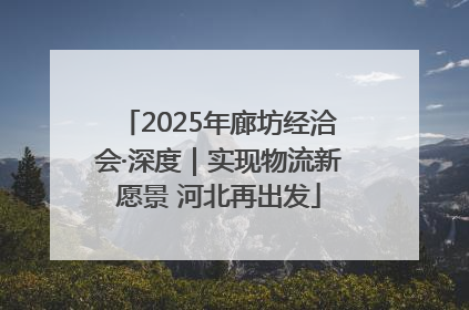 2025年廊坊经洽会·深度｜实现物流新愿景 河北再出发