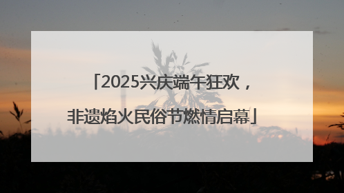 2025兴庆端午狂欢，非遗焰火民俗节燃情启幕