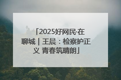 2025好网民·在聊城｜王晨：检察护正义 青春筑晴朗