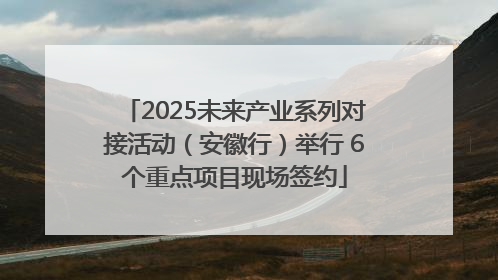 2025未来产业系列对接活动（安徽行）举行 6个重点项目现场签约