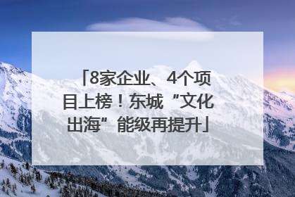 8家企业、4个项目上榜！东城“文化出海”能级再提升