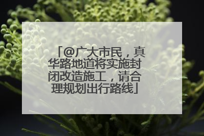 @广大市民，真华路地道将实施封闭改造施工，请合理规划出行路线