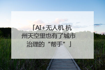 AI+无人机 杭州天空里也有了城市治理的“帮手”